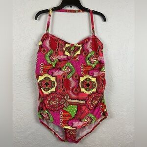 Always 4 MeColorful Paisley One Piece Bathing Suit Size 22W